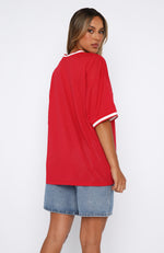 Moves To Make Oversized Sports Tee Red