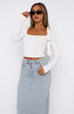 Latest Update Long Sleeve Top White