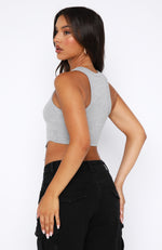 Not Perfect Top Grey Marle