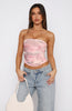 Give Me Notice Strapless Top Primrose Pink