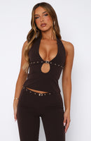 Firestorm Halter Top Chocolate