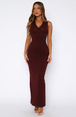 She's Back Maxi Dress Burgundy