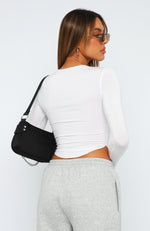 Don't Doubt Me Long Sleeve Top White