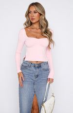 It's Not You Long Sleeve Top Baby Pink