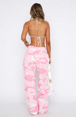 Taking Control Cargo Pants Pink Camo