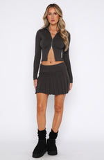 Never Change Mini Skirt Charcoal
