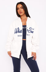 Season 7 Zip Front Hoodie Snow