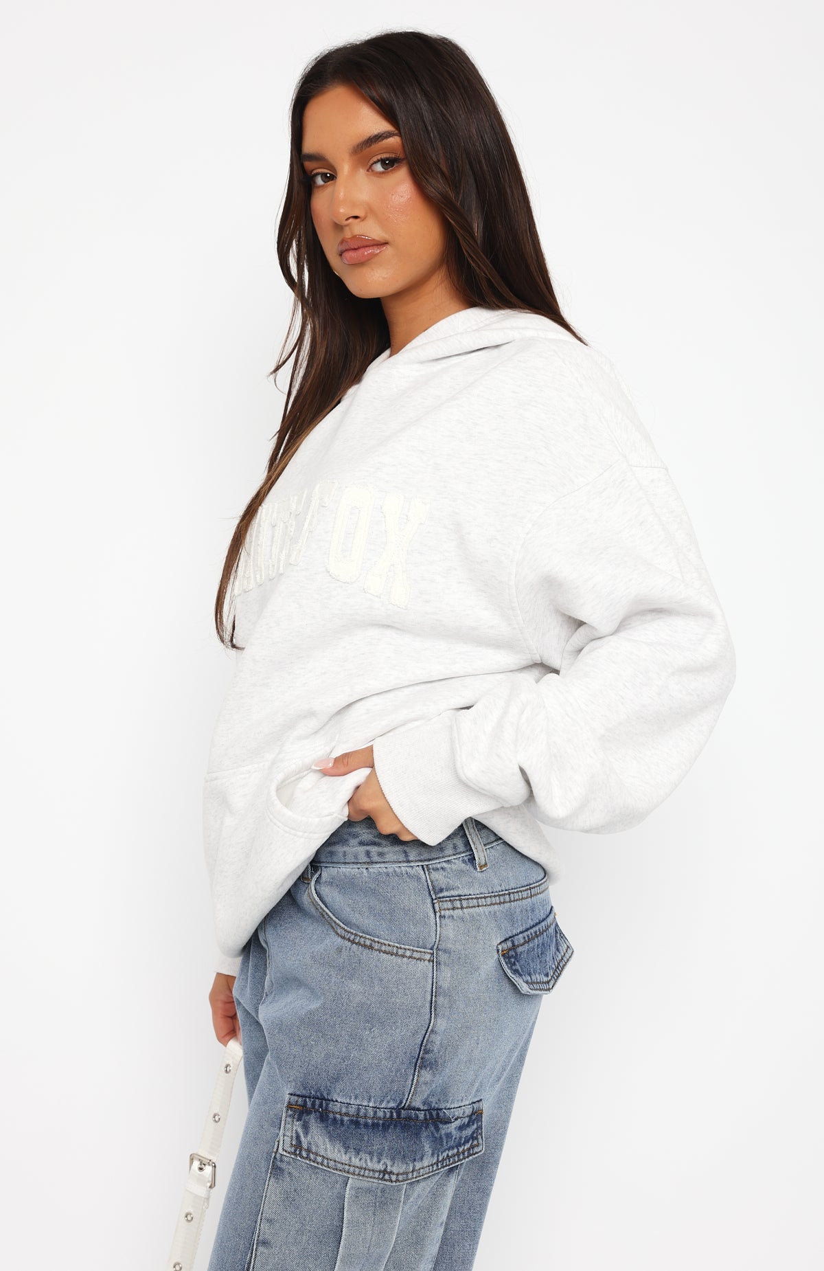 Shout It Out Oversized Hoodie Grey Marle | White Fox Boutique
