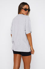 A Power Move Oversized Tee Grey Marle