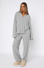 Pillow Talk Long Sleeve Pyjama Set Grey Marle