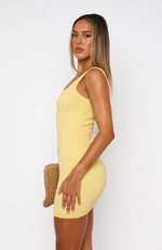 Send My Best Knit Mini Dress Lemon