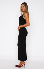 We Can Work It Out Ribbed Maxi Dress Black