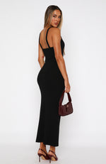 We Can Work It Out Ribbed Maxi Dress Black