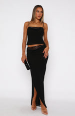 It's A Sign Maxi Skirt Black