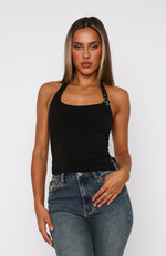 Understand It Halter Top Black