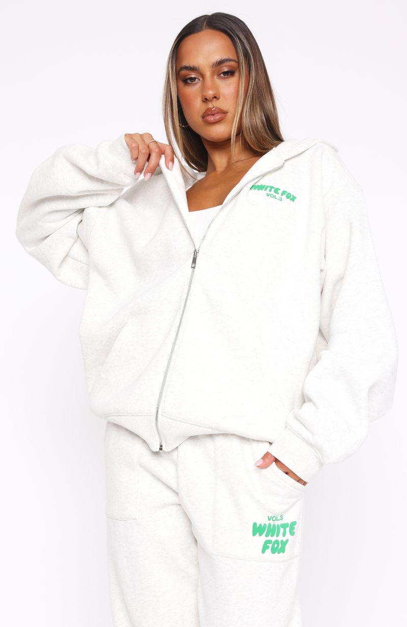 Offstage Zip Front Sweater Monochrome