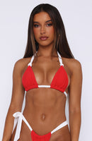 Mosman Bikini Top Red/White