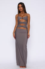 What Would You Do Maxi Dress Charcoal
