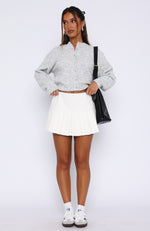 Don't Forget About Me Pleated Mini Skirt White
