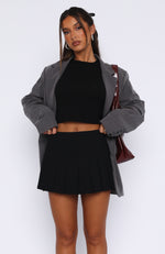 Don't Forget About Me Pleated Mini Skirt Black