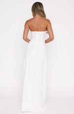 Love In The Air Strapless Maxi Dress White