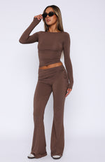 It's A Forever Thing Flare Pants Mocha