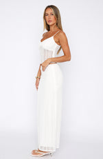 Just Say Nothing Maxi Skirt White