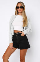 Hurt Feelings Denim Shorts Acid Black