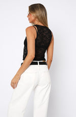 Better Days Lace Top Black