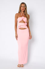 What A Girl Wants Maxi Dress Baby Pink