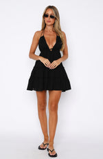 Freshen Up Halter Mini Dress Black