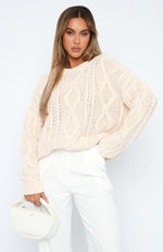 Strong Attraction Knit Sweater Cream