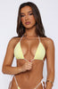 Coral Reef Bikini Top Yellow Gingham