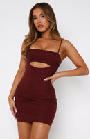 Casa Drama Embellished Mini Dress Wine