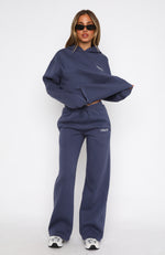 Match Your Words Wide Leg Sweatpants Navy