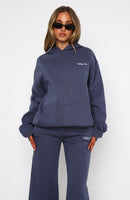 Match Your Words Oversized Hoodie Navy