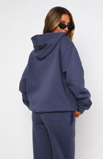 Match Your Words Oversized Hoodie Navy