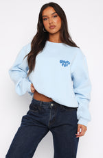 You're Always Right Oversized Sweater Icy Blue