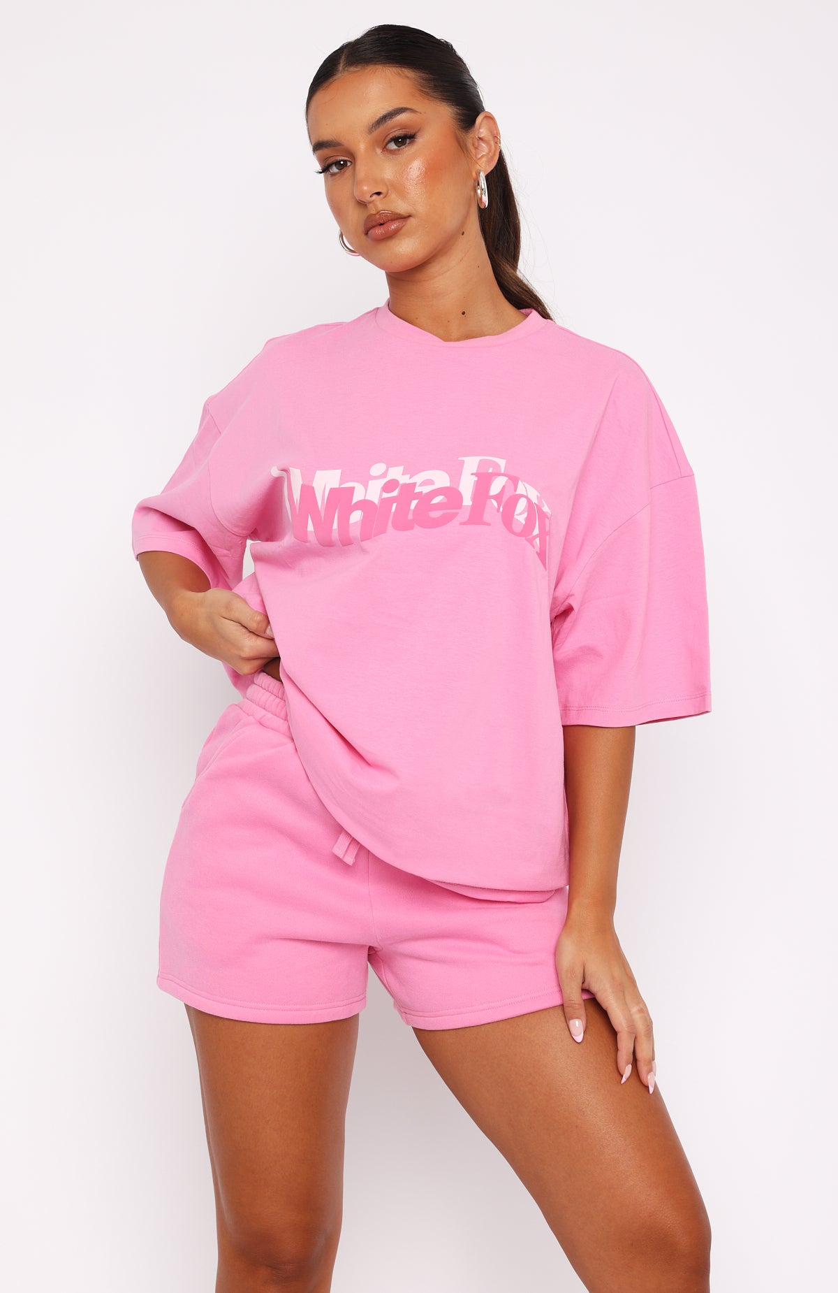 So Wavy Oversized Tee Pink | White Fox Boutique