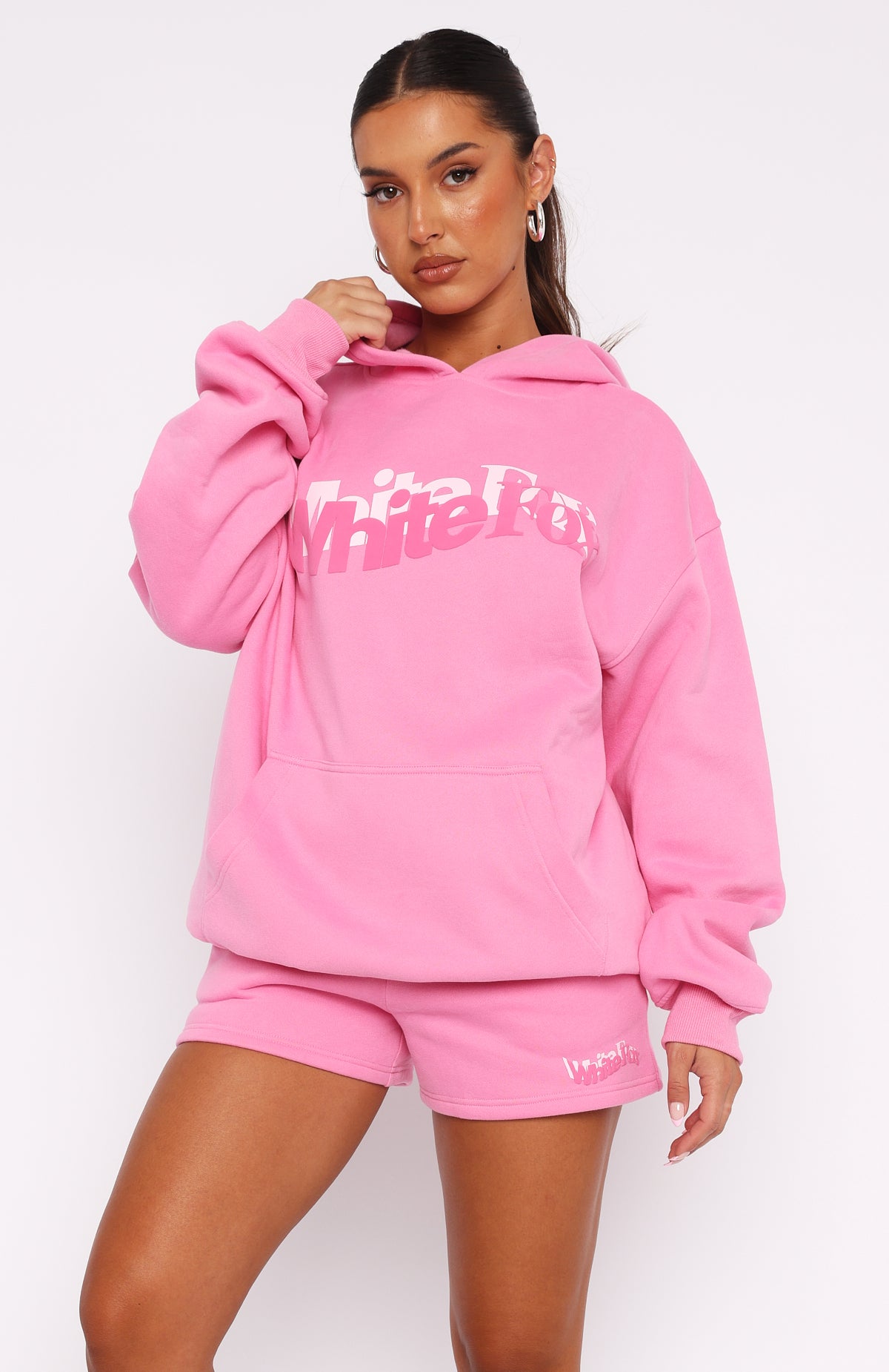 So Wavy Oversized Hoodie Pink | White Fox Boutique