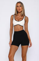 Keep Up High Waisted Shorts 4" Black