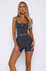 Keep Up High Waisted Shorts 4" Charcoal