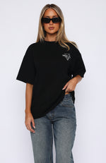 Show Me The World Oversized Tee Black