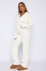 Let's Get Cosy Knit Pants Cream