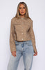 Hold Tight PU Jacket Camel