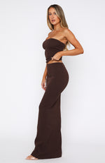 Still In Love With You Maxi Skirt Chocolate