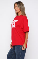 Your Lucky Day Oversized Tee Red