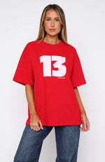 Your Lucky Day Oversized Tee Red