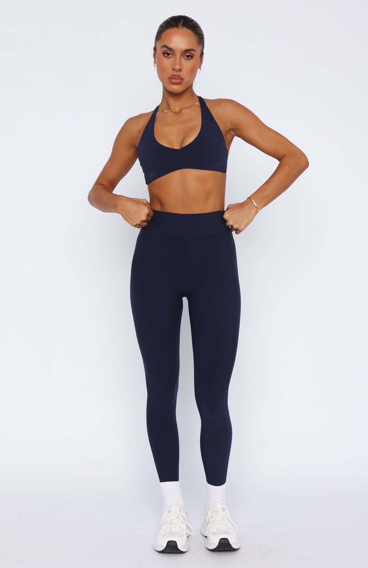 Go Getter High Waisted Leggings Navy | White Fox Boutique