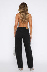 With You Low Rise Wide Leg Jeans Vintage Black